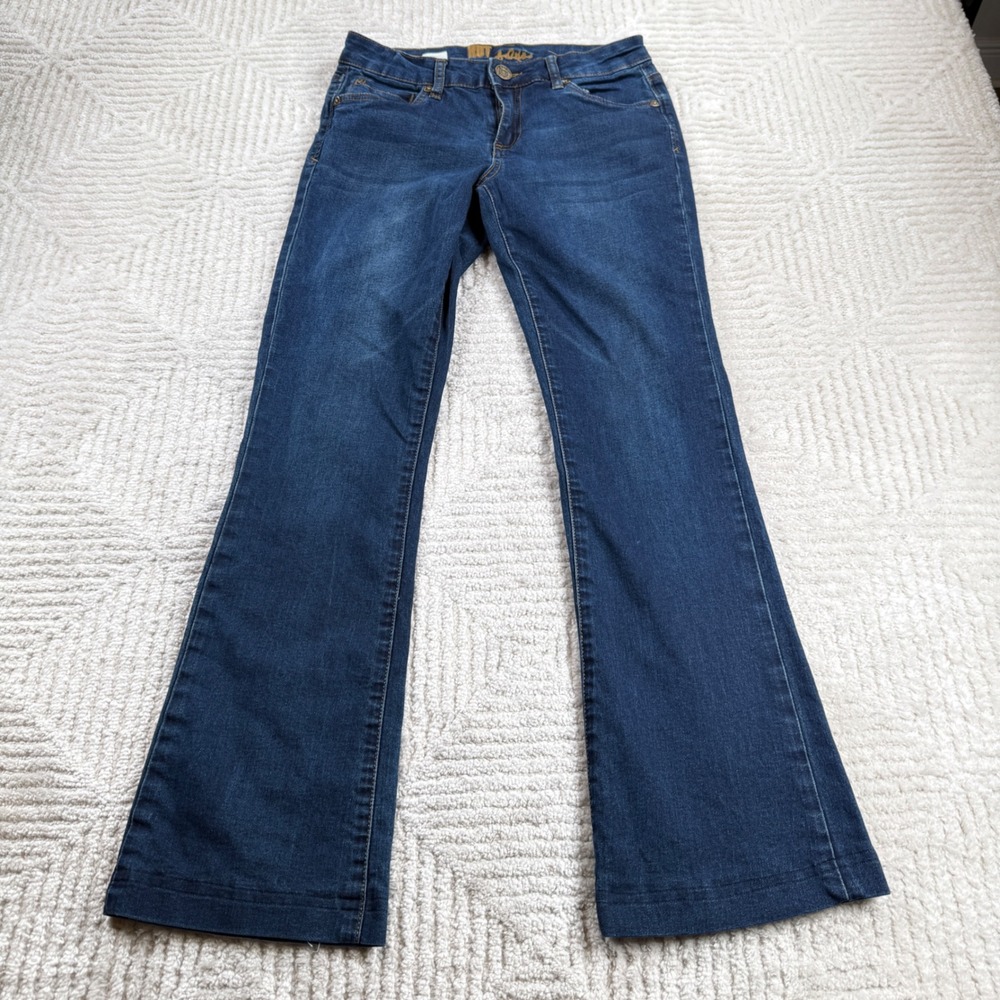 Kut from the Kloth Meryl Bootcut Jeans Womens 2 Blue Dark Wash High Rise Flare